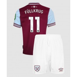 West Ham United Niclas Fullkrug #11 Thuis tenue Kids 2024-25 Korte Mouw (+ Korte broeken)